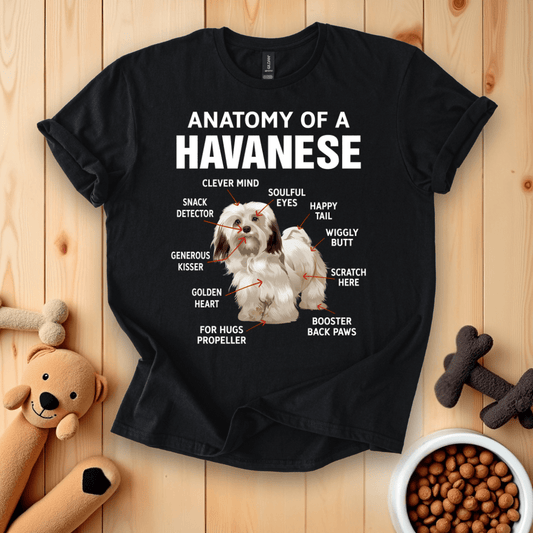 Black / S Anatomy Of A Havanese T-Shirt
