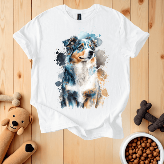 White / S Australian Shepherd Dog T-Shirt