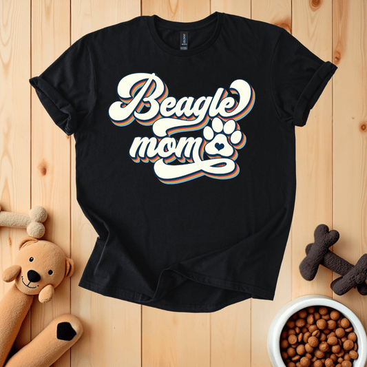 Black / S Beagle Mom T-Shirt