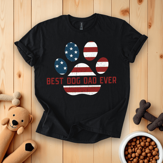 Black / S Best Dog Dad Ever T-Shirt