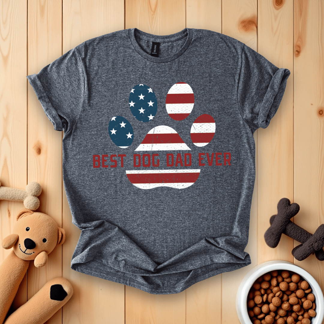 Dark Heather / S Best Dog Dad Ever T-Shirt