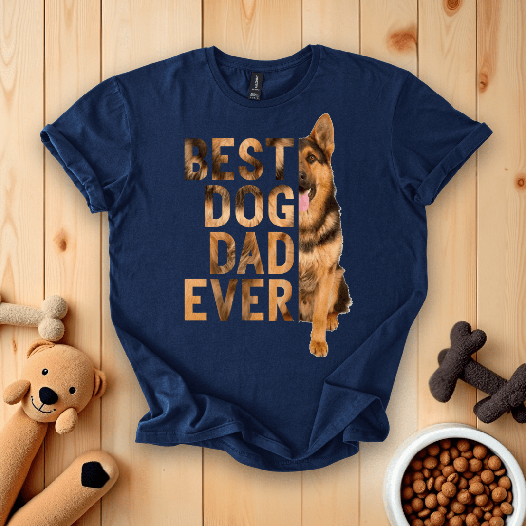 Navy / S Best Dog Dad Ever T-Shirt