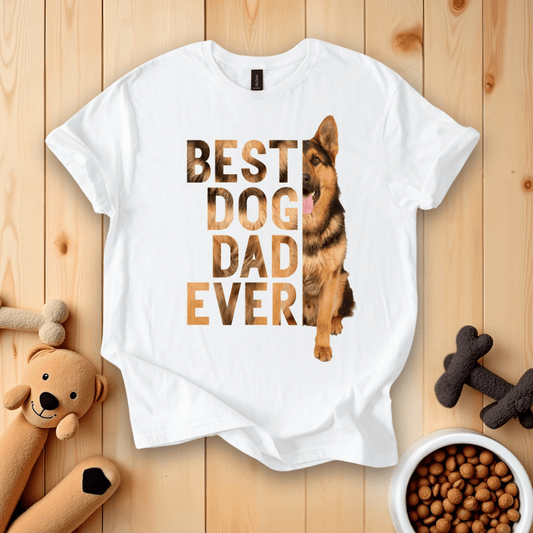 White / S Best Dog Dad Ever T-Shirt