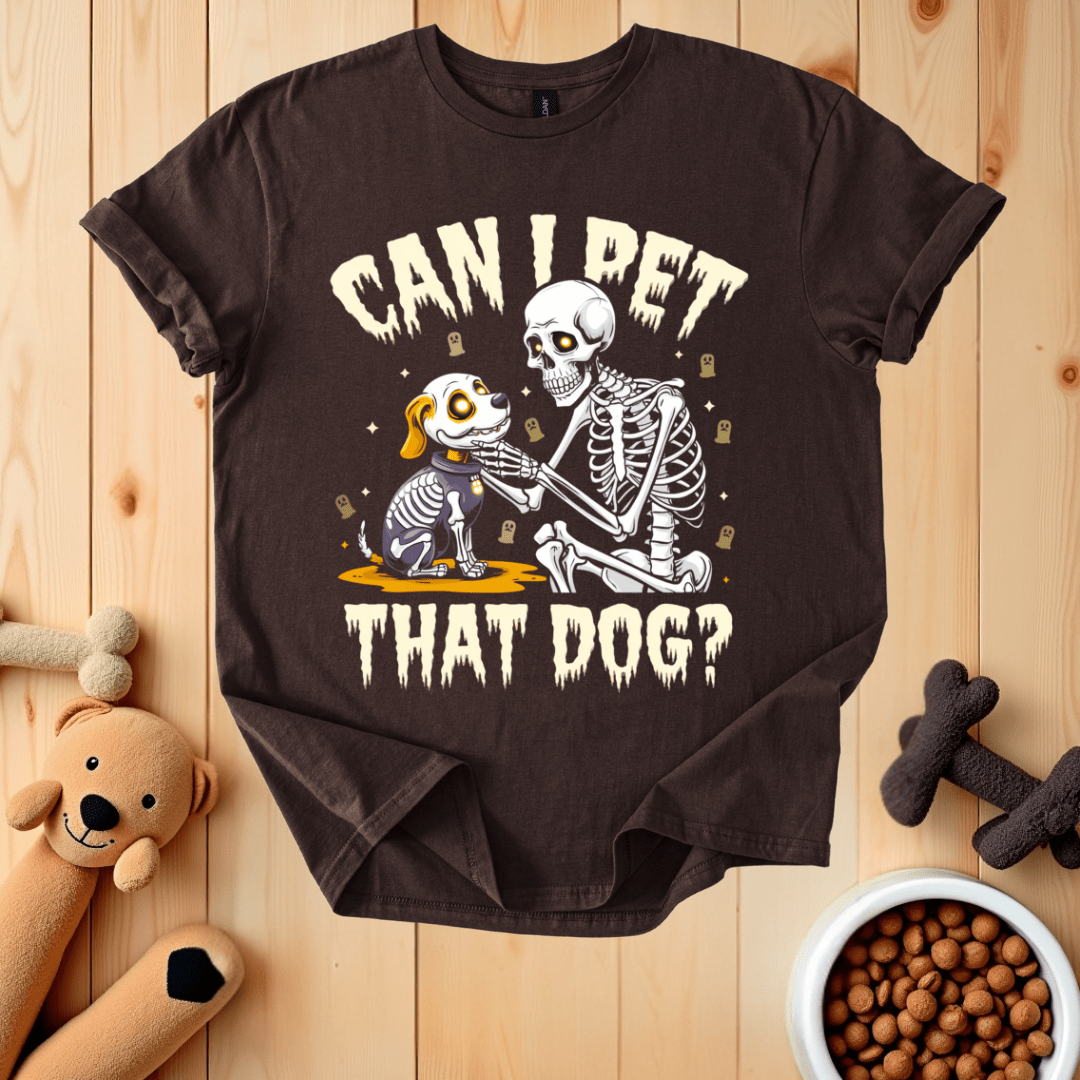 Dark Chocolate / S Can I Pet That Dog T-Shirt