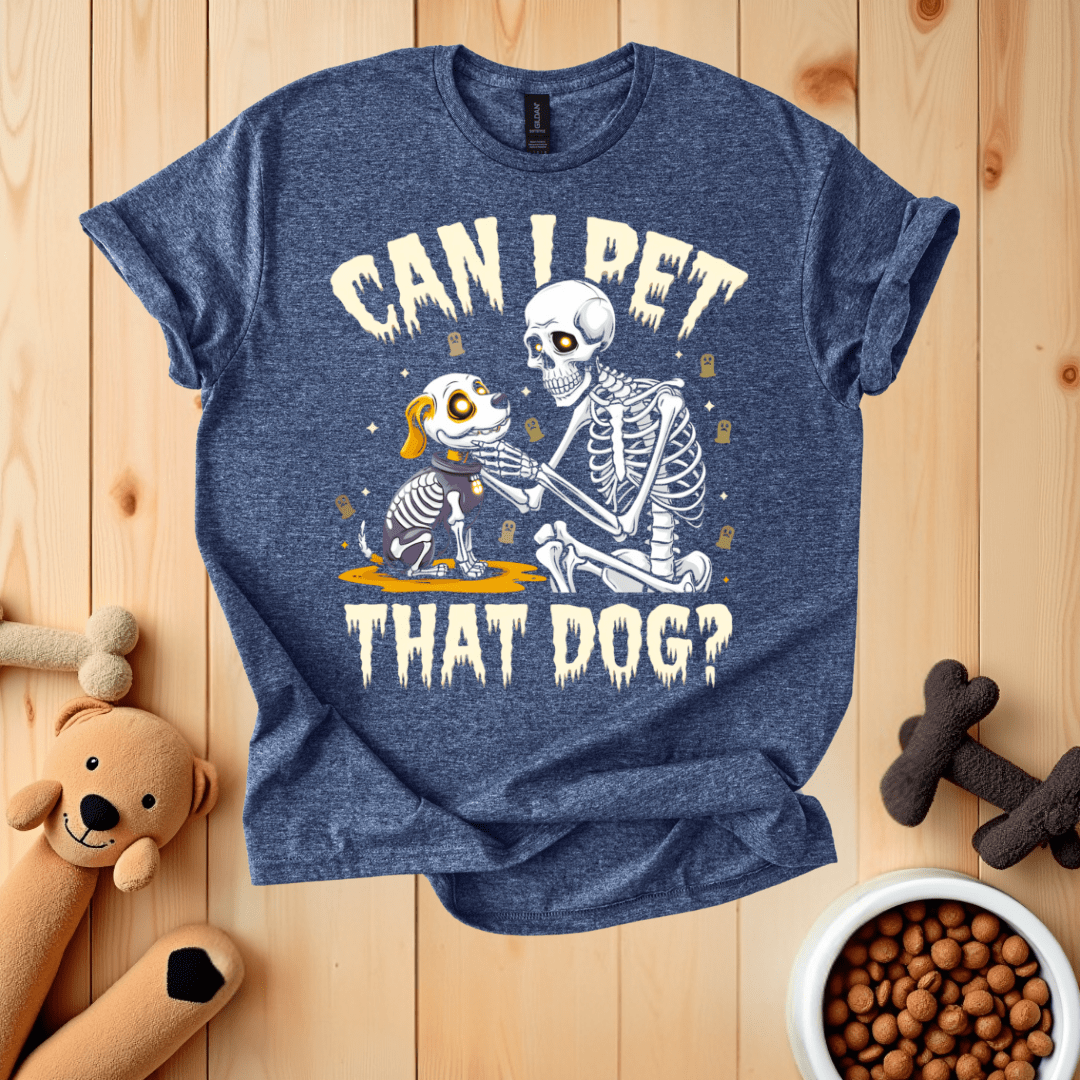 Heather Navy / S Can I Pet That Dog T-Shirt
