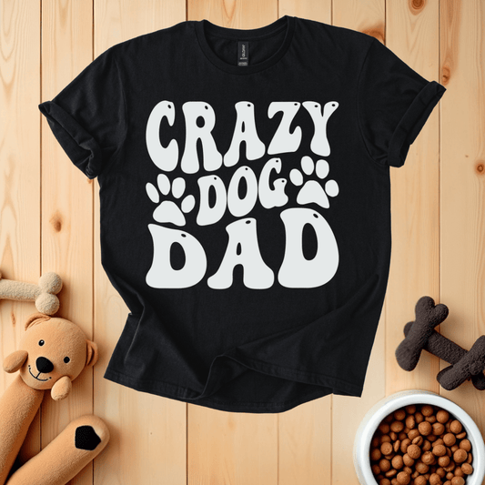 Black / S Crazy Dog Dad T-Shirt