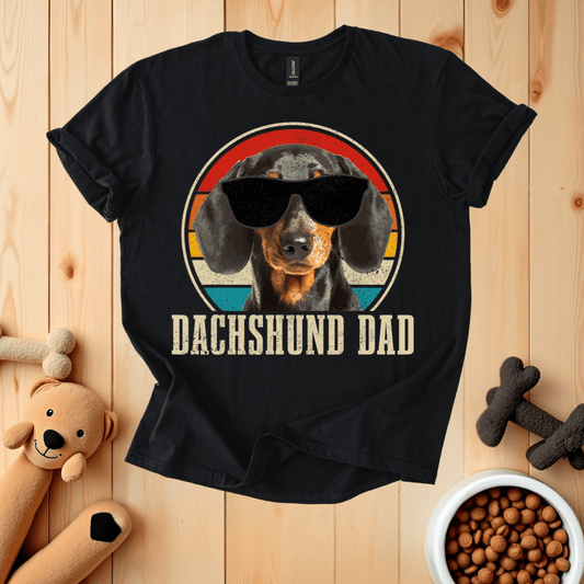 Black / S Dachshund Dad T-Shirt