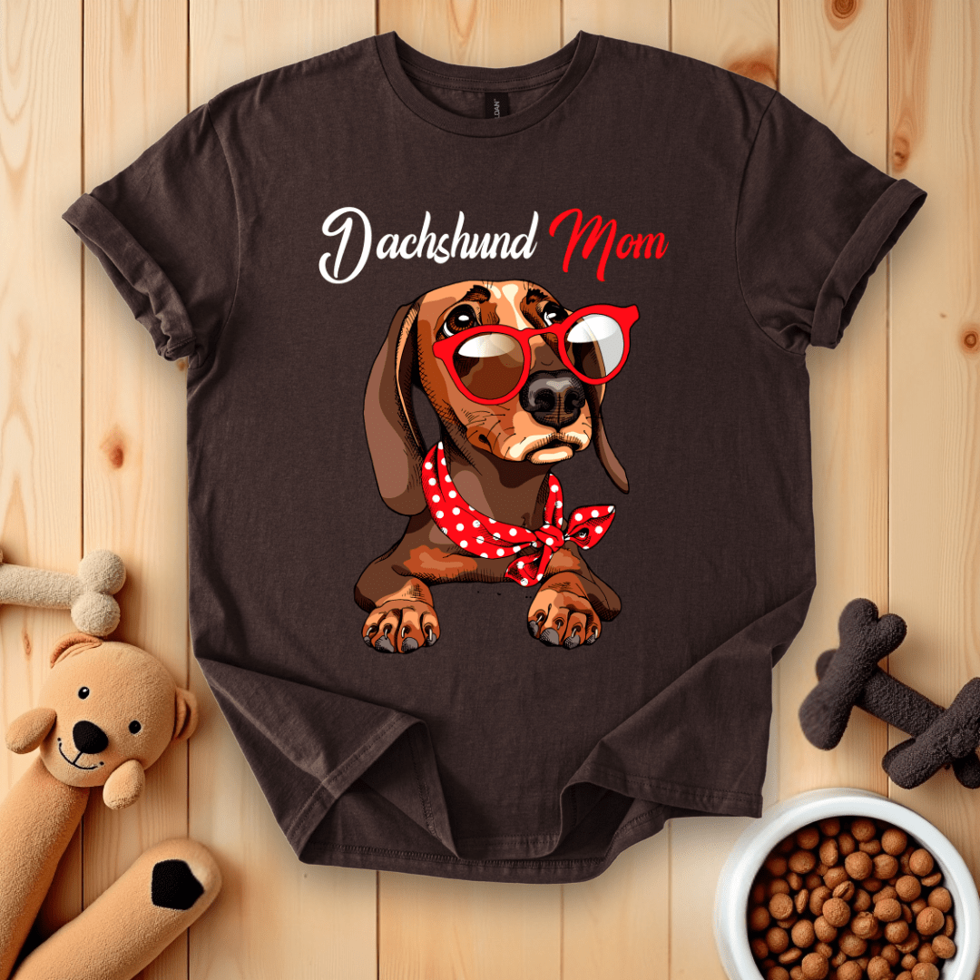Dark Chocolate / S Dachshund Mom T-Shirt