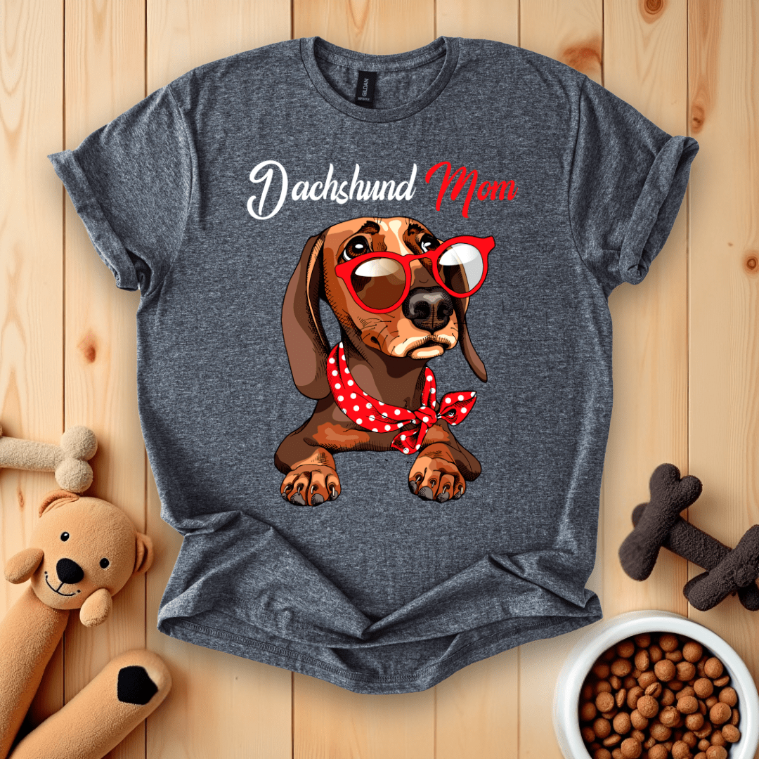 Dark Heather / S Dachshund Mom T-Shirt