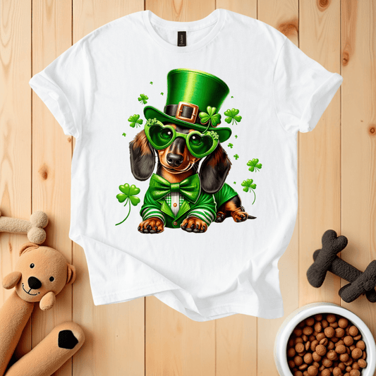 White / S Dachshund St. Patrick's Day T-Shirt