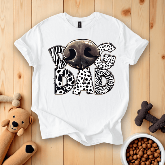 White / S Dog Dad T-Shirt