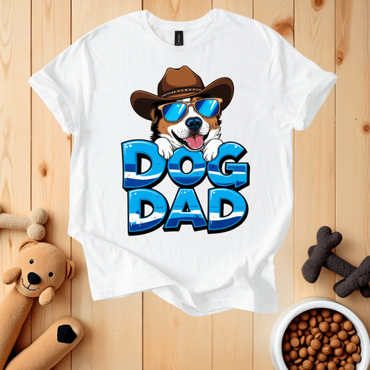 White / S Dog Dad T-Shirt