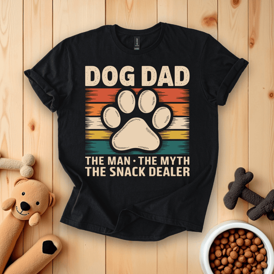 Black / S Dog Dad The Man The Myth The Snack Dealer T-Shirt