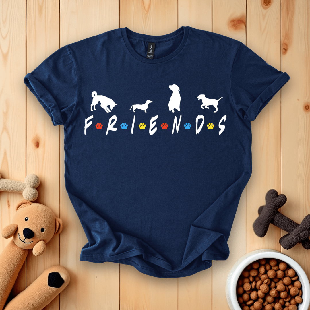 Navy / S Dog Friends T-Shirt