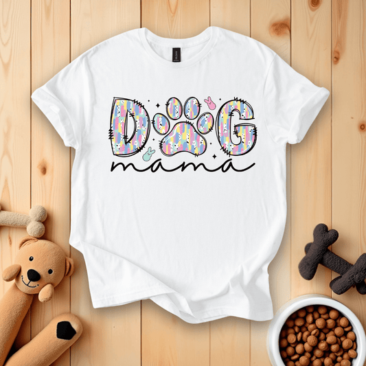White / S Dog Mama Easter T-Shirt