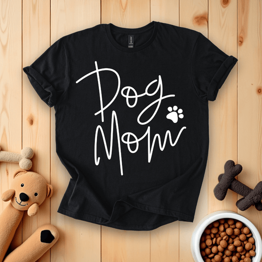 Black / S Dog Mom T-Shirt