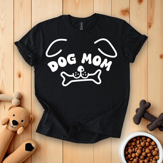 Black / S Dog Mom T-Shirt