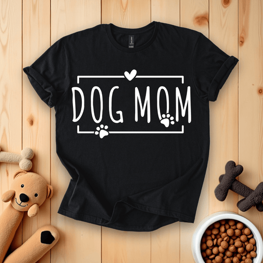 Black / S Dog Mom T-Shirt