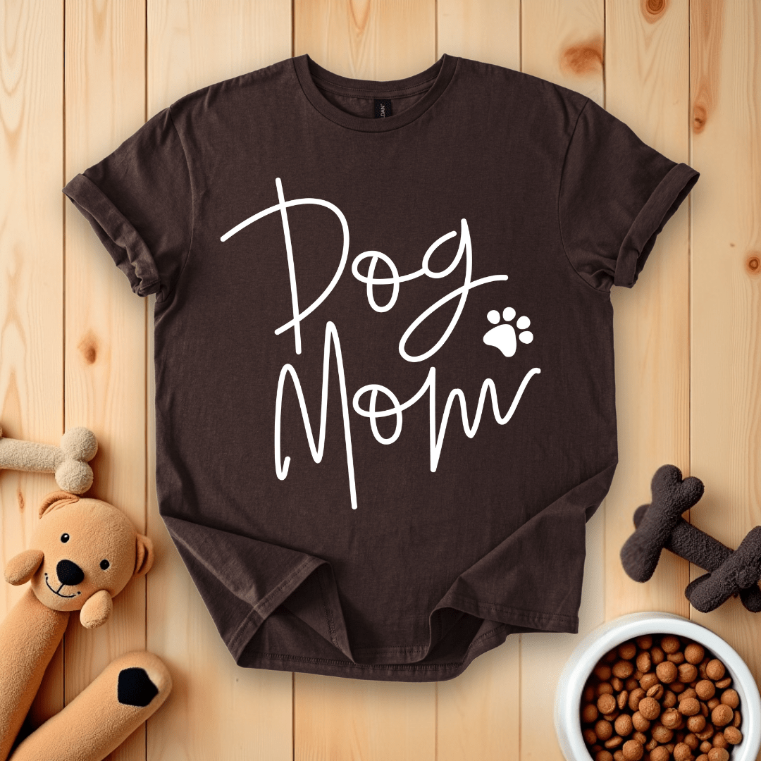Dark Chocolate / S Dog Mom T-Shirt