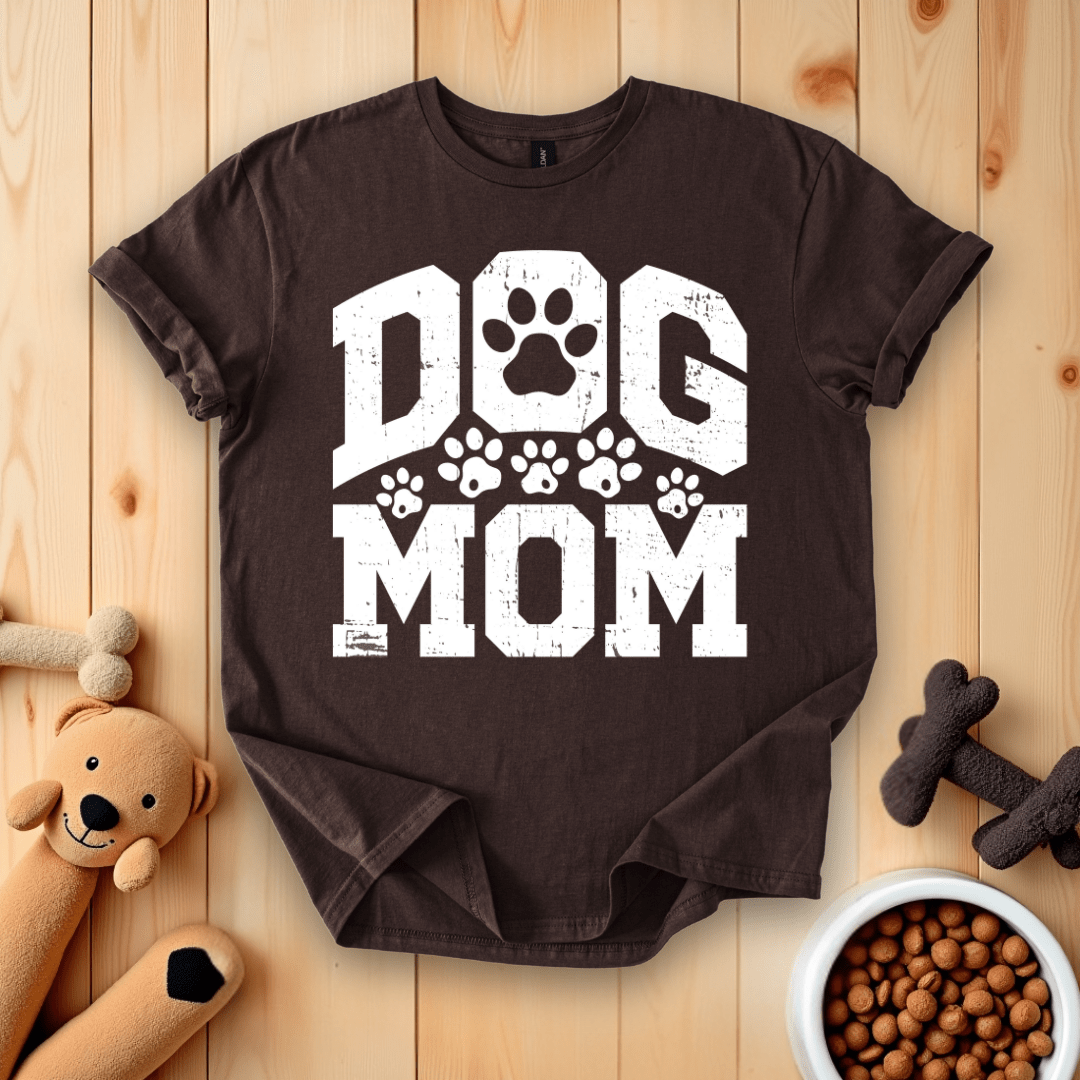 Dark Chocolate / S Dog Mom T-Shirt