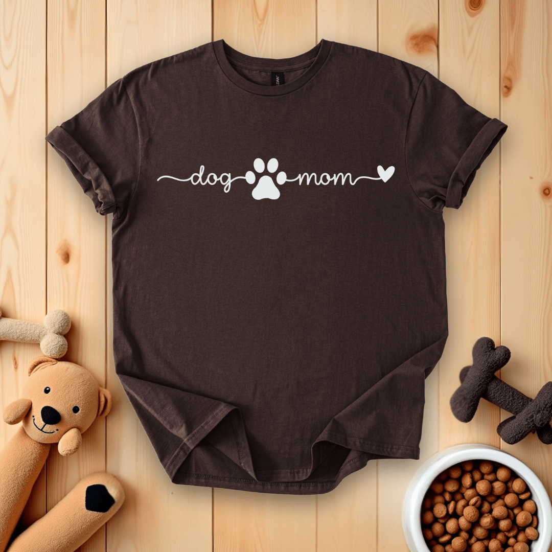 Dark Chocolate / S Dog Mom T-Shirt