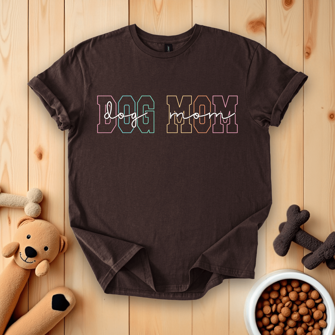 Dark Chocolate / S Dog Mom T-Shirt