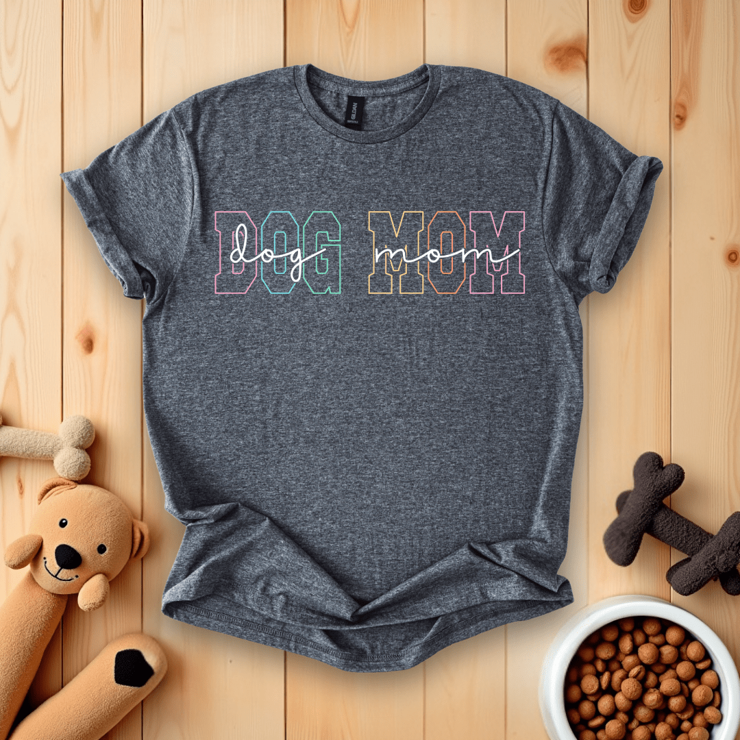 Dark Heather / S Dog Mom T-Shirt