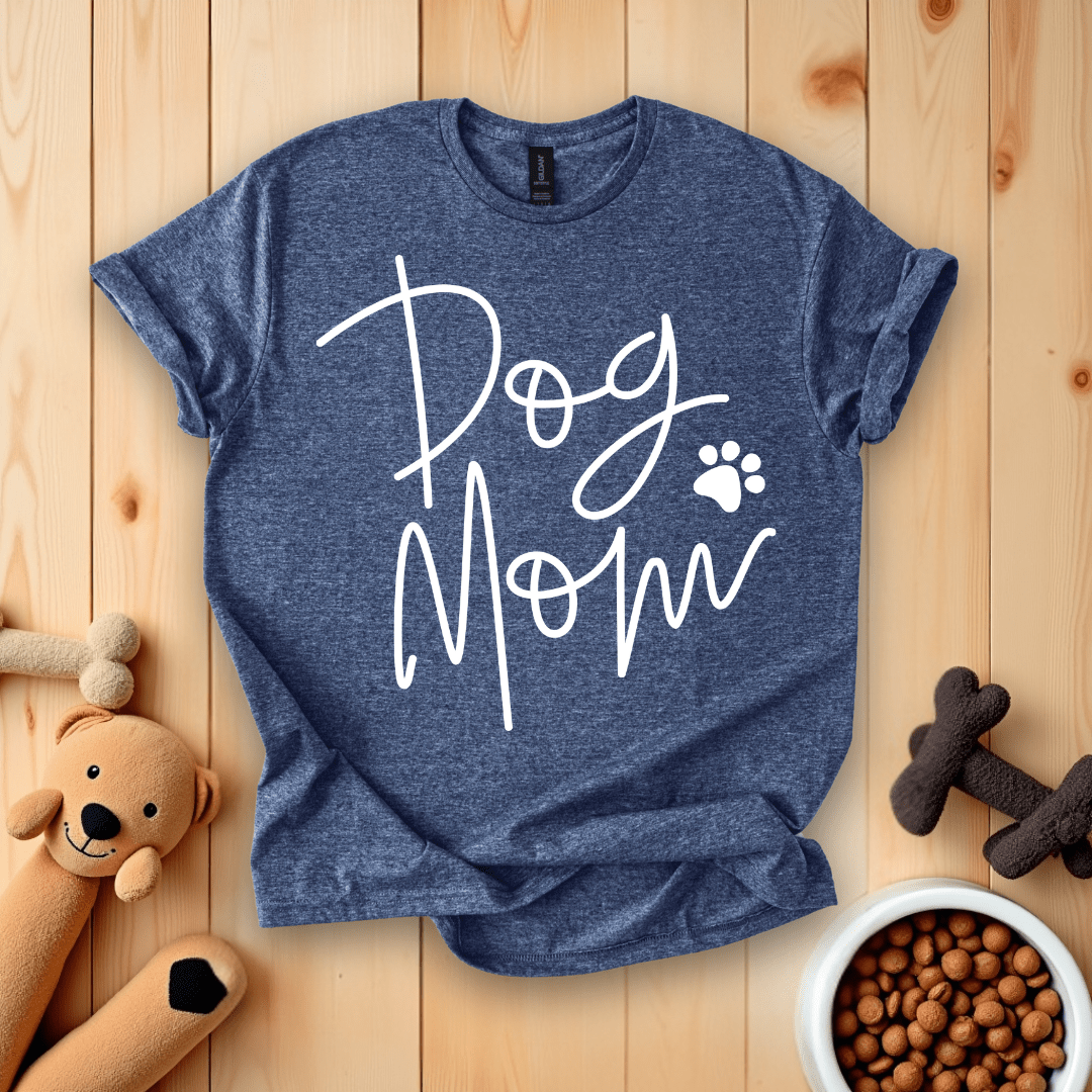 Heather Navy / S Dog Mom T-Shirt