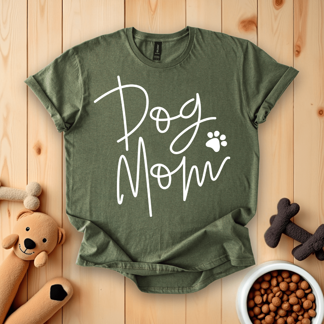 Military Green / S Dog Mom T-Shirt