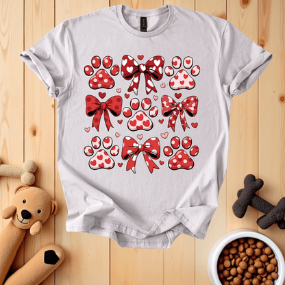 Ice Grey / S Dog Mom Valentine T-Shirt