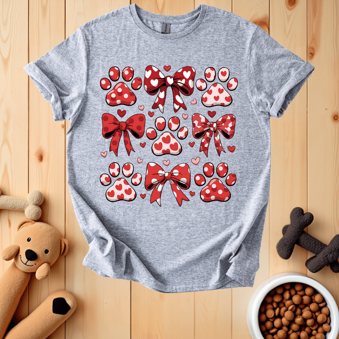 Sport Grey / S Dog Mom Valentine T-Shirt