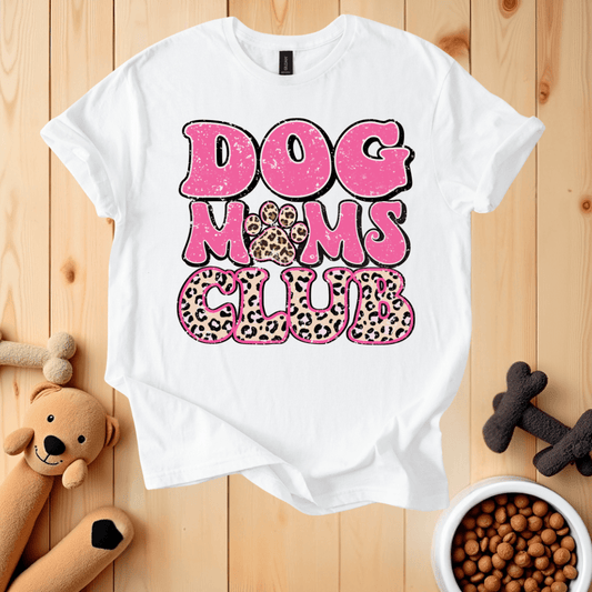 White / S Dog Moms Club T-Shirt