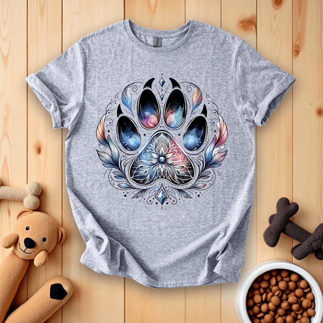Sport Grey / S Dog Paw T-Shirt