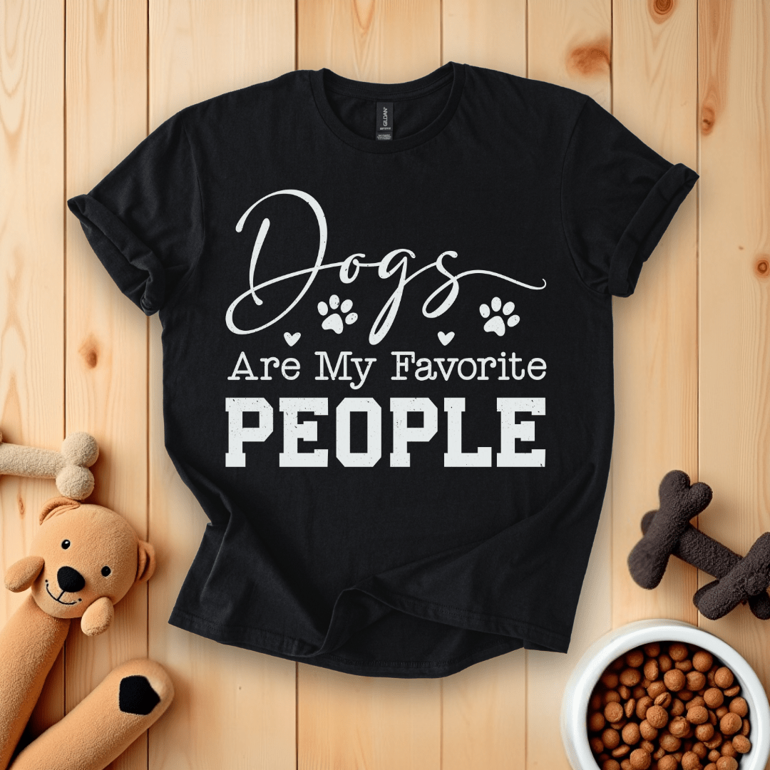 Black / S Dogs Are My Favorite People T-Shirt