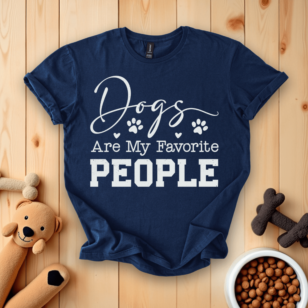 Navy / S Dogs Are My Favorite People T-Shirt