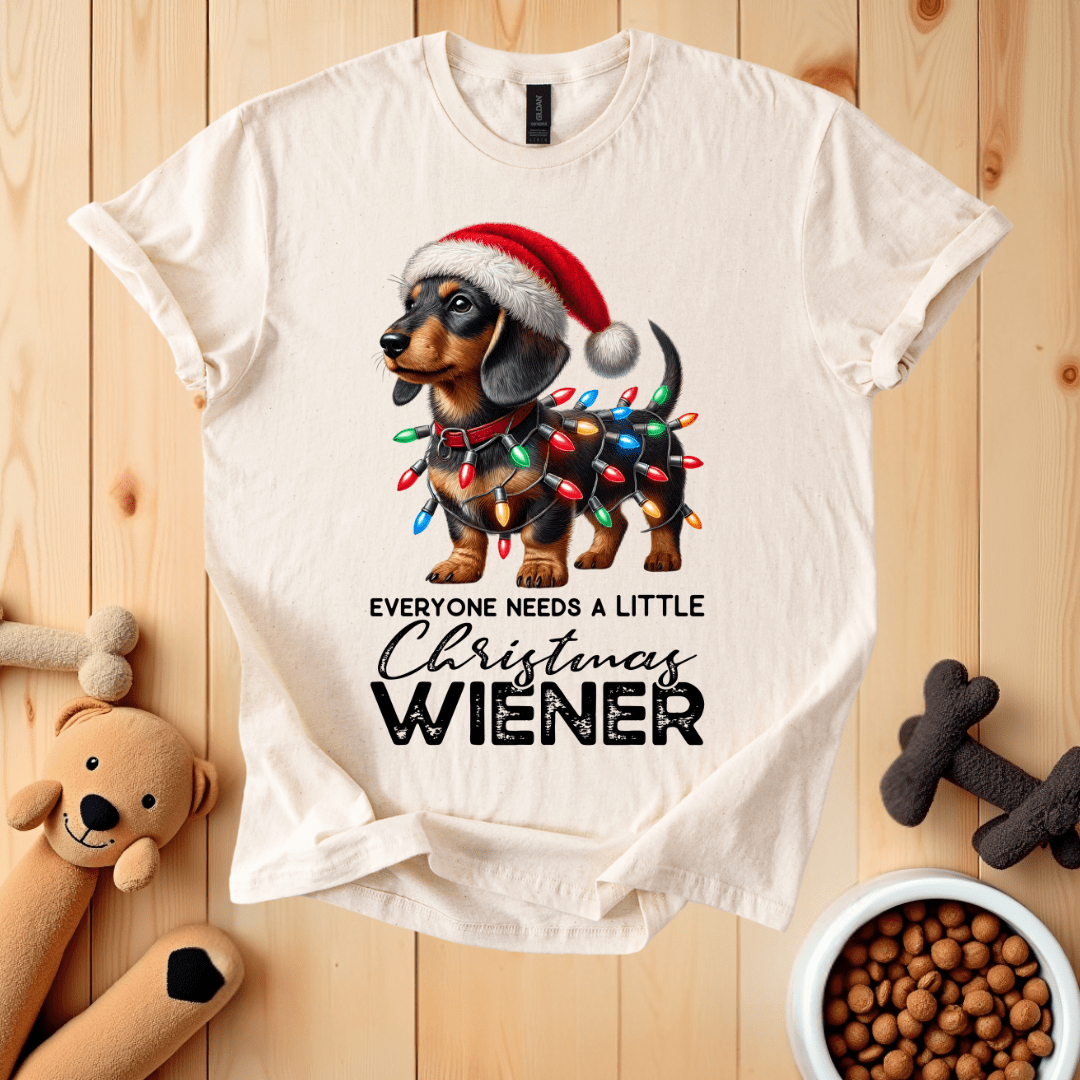 Natural / S Everyone Needs A Little Christmas Wiener T-Shirt