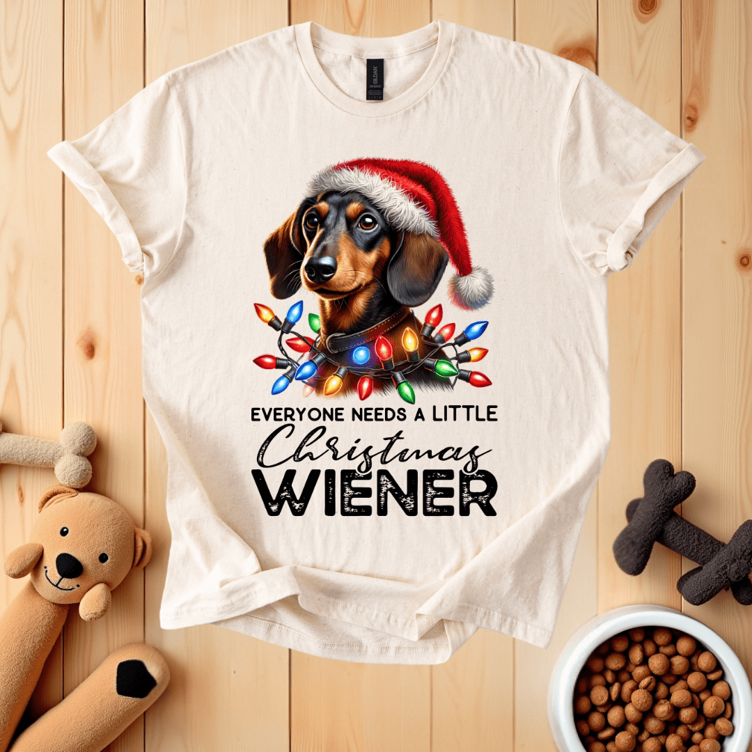 Natural / S Everyone Needs A Little Christmas Wiener T-Shirt