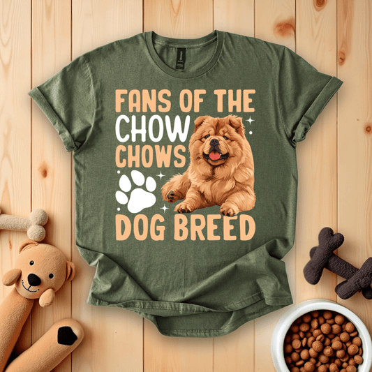 Military Green / S Fans Of The Chow Chows Dog Breed T-Shirt