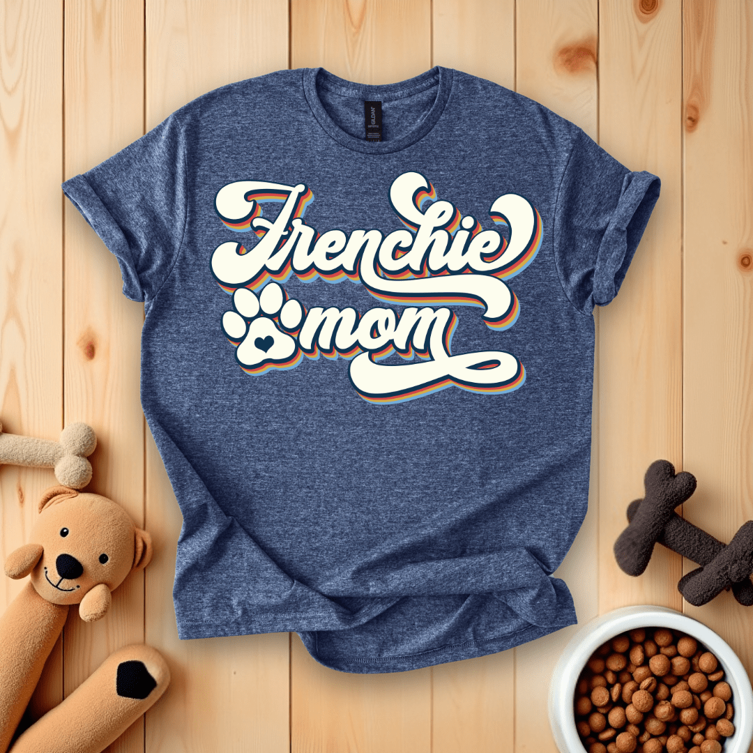 Heather Navy / S Frenchie Mom T-Shirt