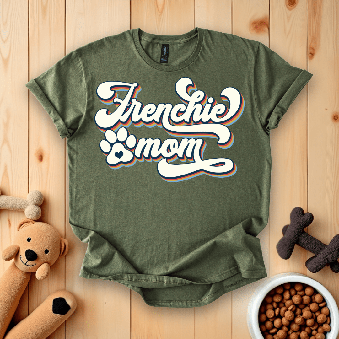 Military Green / S Frenchie Mom T-Shirt