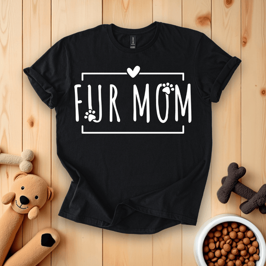 Black / S Fur Mom T-Shirt