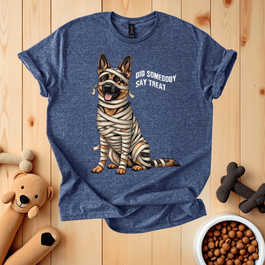 Heather Navy / S German Shepherd Mummy T-Shirt