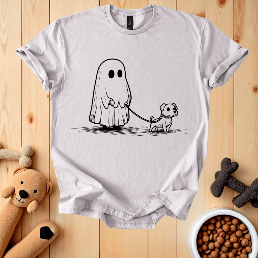Ice Grey / S Ghost Walking Dog T-Shirt