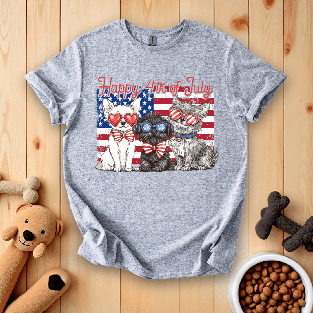 Sport Grey / S Happy 4Th Of July T-Shirt