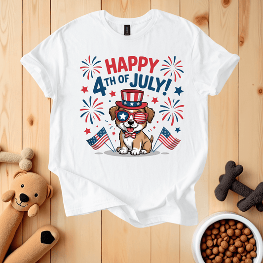 White / S Happy 4Th Of July T-Shirt