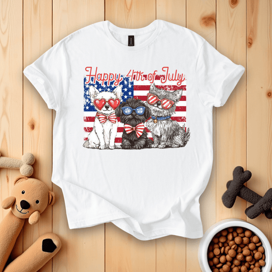 White / S Happy 4Th Of July T-Shirt