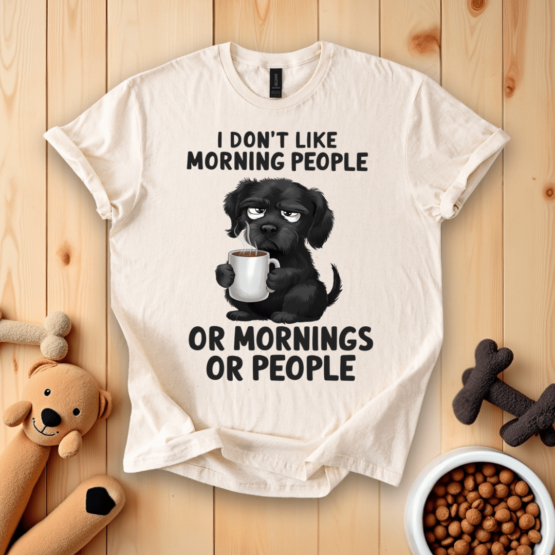 Natural / S I Don't Like Morning People T-Shirt