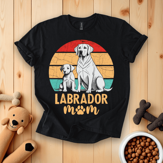 Black / S Labrador Mom T-Shirt