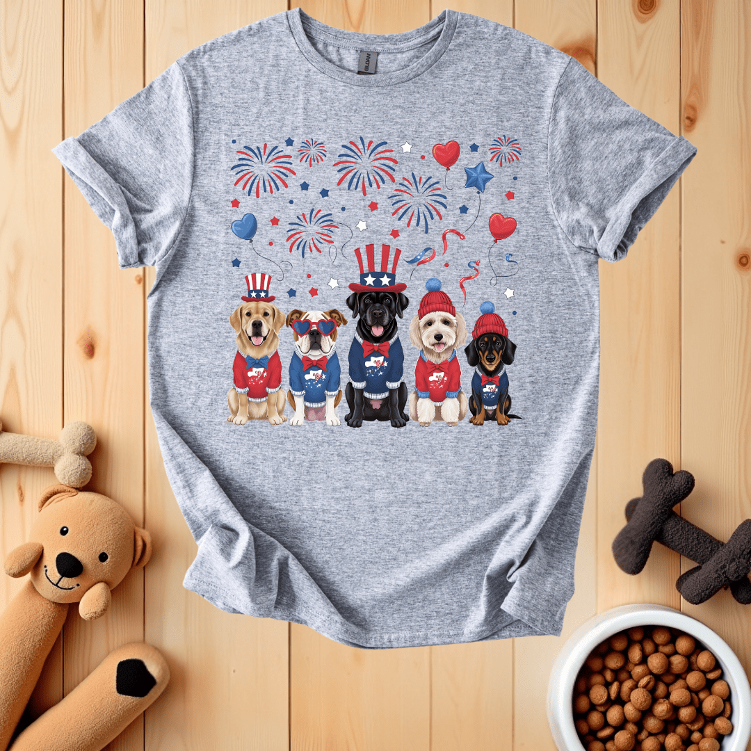 Sport Grey / S Patriotic Dogs T-Shirt