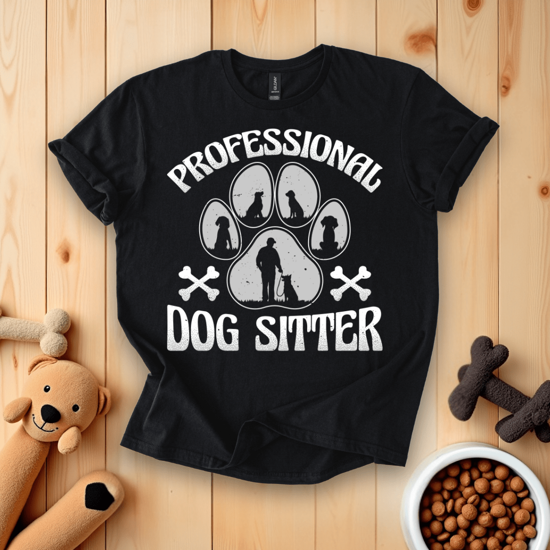 Black / S Professional Dog Sitter T-Shirt